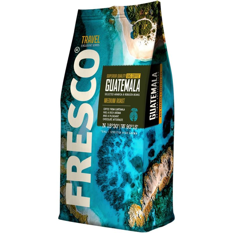 

Кофе в зёрнах натуральный жареный Fresco Guatemala, 900 г