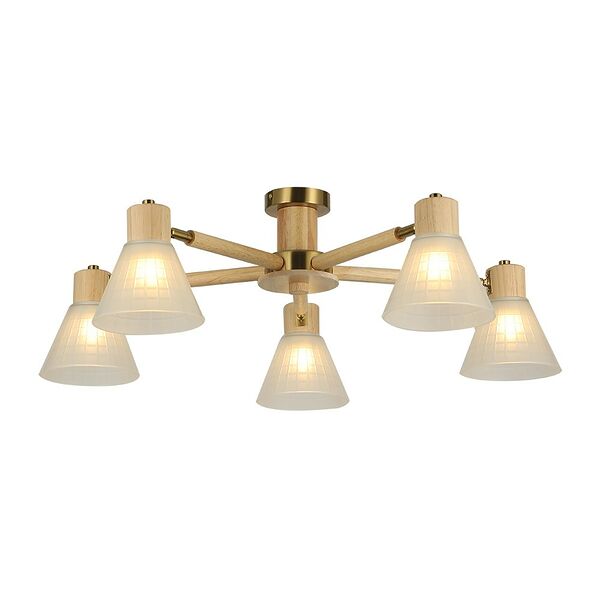 Люстра Arte Lamp Meleph, E27, 60 Вт, металл крашеный, дерево, белый