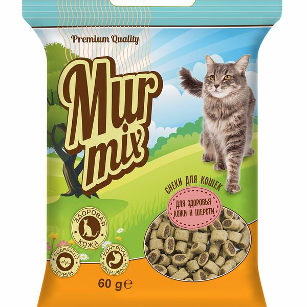 Лакомство для кошек Mur mix снеки для кожи и шерсти