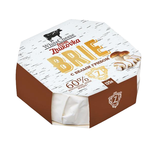 Сыр Бри WhiteCheese from Zhukovka с белыми грибами 60% БЗМЖ 125 г