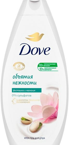 Крем-гель для душа Dove Фисташковый крем и магнолия бессульфатный 250мл