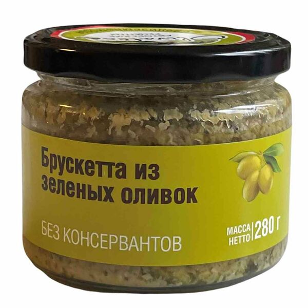 Брускетта из зеленых оливок Olivateca