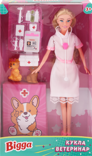 

Набор игровой BIGGA Кукла-ветеринар, 13 предметов