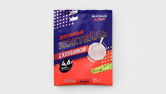 Коктейль протеиновый с клубникой