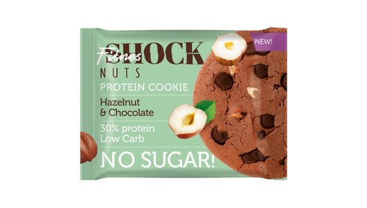 

Печенье протеиновое FitnesShock Nuts шоколад и фундук без сахара, 40 г