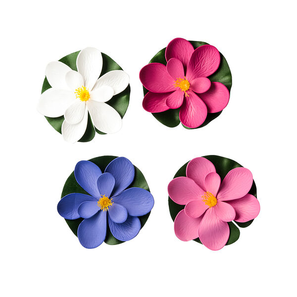 Inbloom магнолия декоративная для пруда, пвх, 15см, 4 цвета