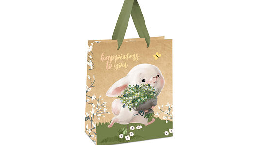 Пакет подарочный Meshu Happiness to you 26х32х12 см крафт