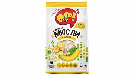 Готовый завтрак Ого! Мюсли запеченные банан  350 г