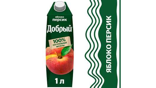 Нектар Добрый Персик-яблоко 1л