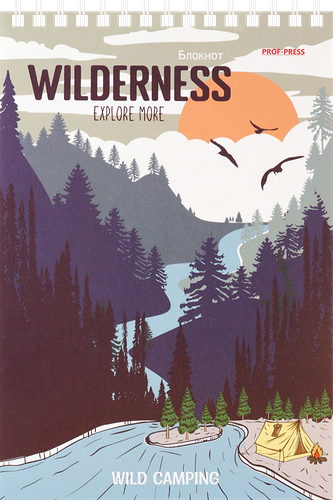 Блокнот Prof-Press дикая природа, А5, 40 листов, на гребне, в ассортименте