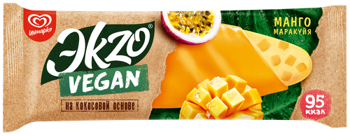 

Мороженое на кокосовой основе Эkzo Vegan манго-маракуйя 70 г
