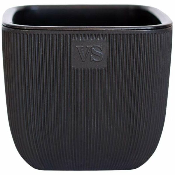 Горшок VipSet Фабио с дренажной системой черный, 1,95 л