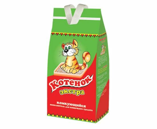 Наполнитель для кошек Котенок Экстра комкующийся 5л