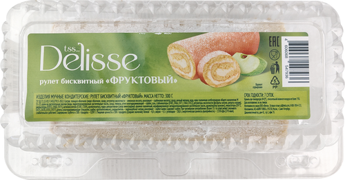 

Рулет бисквитный DELISSE Фруктовый 300 г