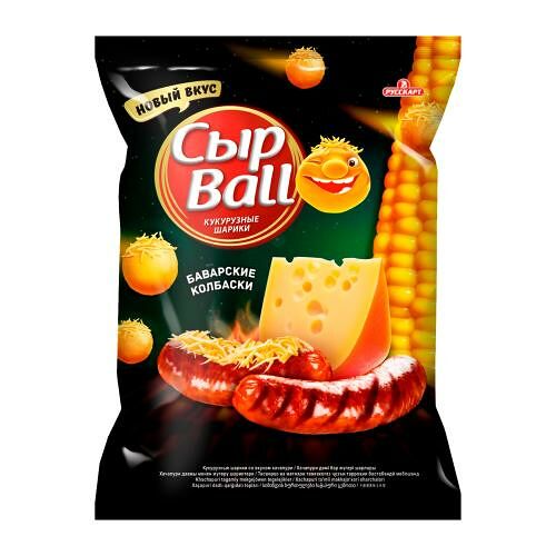 Кукурузные шарики СЫР BALL вкус колбасок 140 г