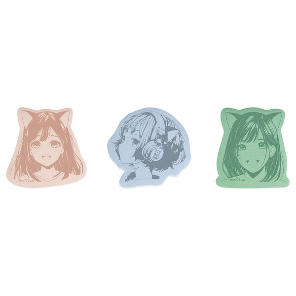 Блок для записей Meshu Anime girl, самоклеящийся фигурный, 40 листов, 1шт, в ассортименте