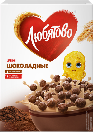 

Завтрак Любятово шарики шоколадные, 250 г