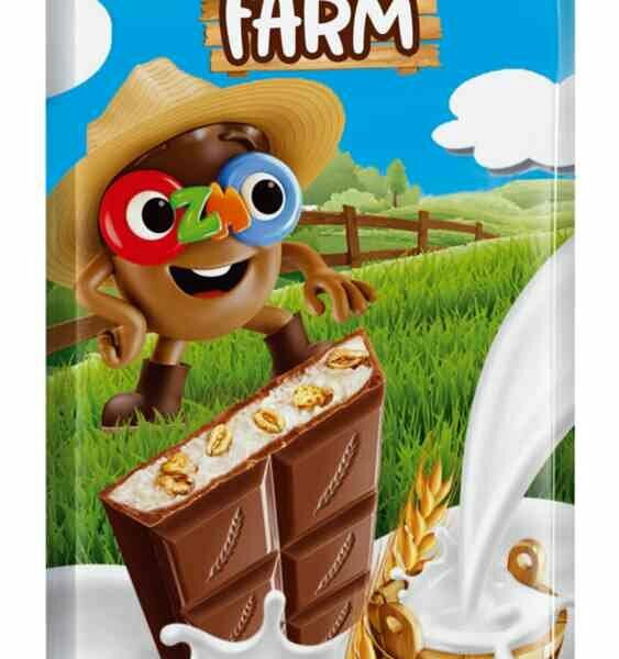 Шоколадный батончик молочный Ozmo со злаками