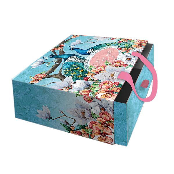 Подарочная коробка Павлины, р. 16х16х8см арт.76872