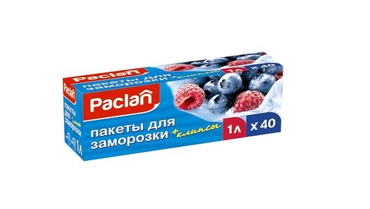 Пакеты для заморозки Paclan (28х18см) 1л 40 шт