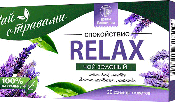 Чай зеленый Травы Башкирии Relax 20 пакетиков 30г