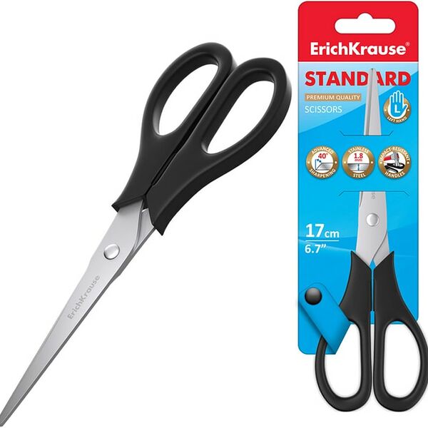 Ножницы ErichKrause EasyCut для левшей 17см