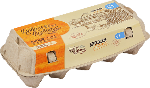 

Яйцо куриное Доброе Подворье столовое Деревенское лето С1 10 шт.