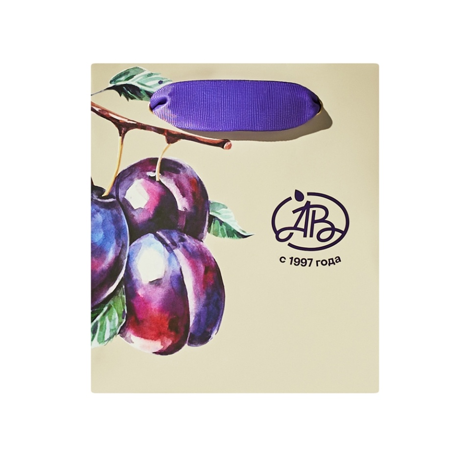 

Пакет подарочный Азбука вкуса Фруктовая коллекция Слива S 15х17х10 см