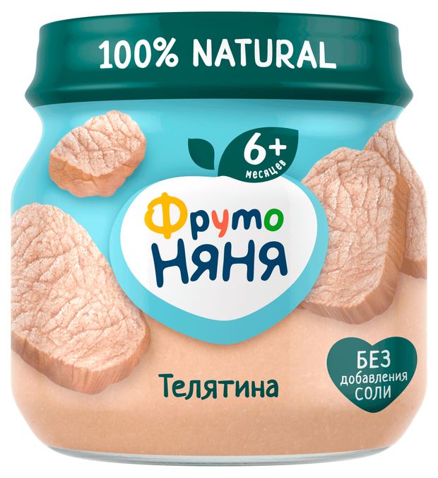 

Пюре мясное ФрутоНяня Телятина с 6 месяцев 80 г