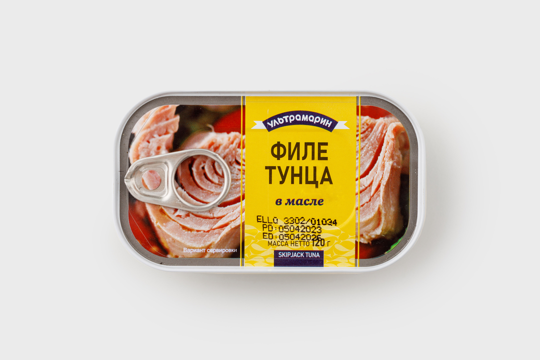 

Тунец Ультрамарин филе в масле 120 г