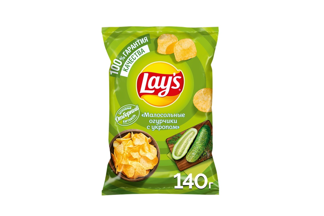 

Чипсы картофельные Lay's Малосольные огурчики с укропом 140 г