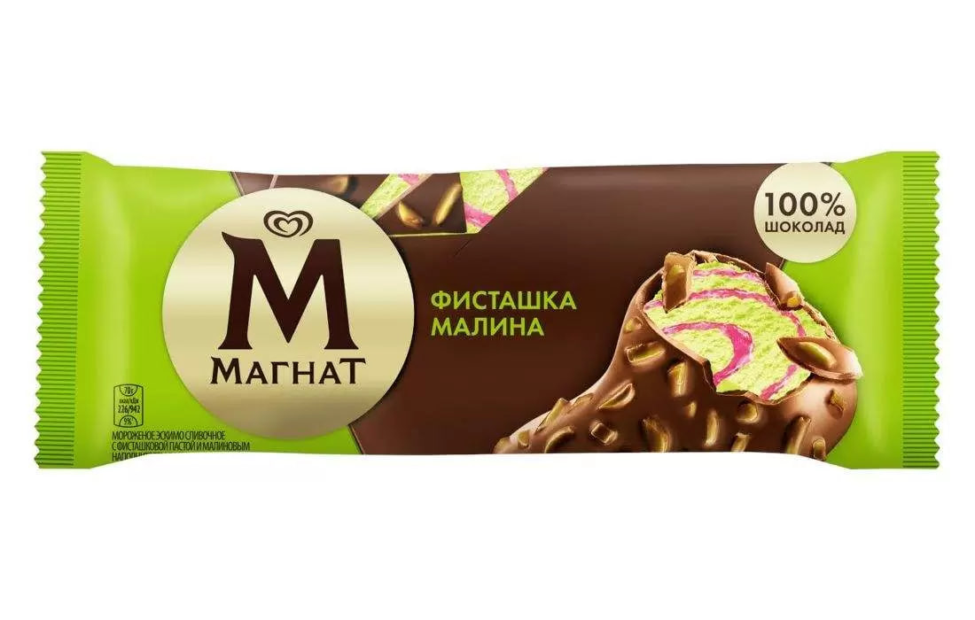 

Мороженое Магнат фисташка и малина 65 г