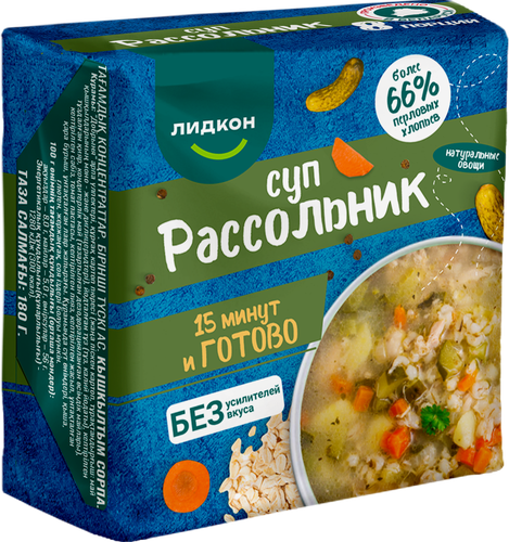 

Суп Рассольник Лидкон 180 г