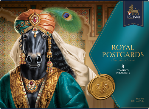 

Чайное ассорти конверт Richard Royal Postcards 8 пакетиков 15.4 г дизайн упаковки в ассортименте