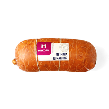 

Ветчина вареная Микоян Домашняя из свинины категория Б вес
