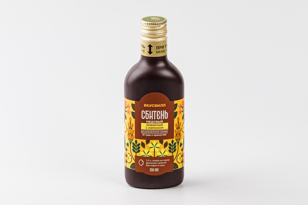 

Сбитень медовый имбирный с лимоном Вкусвилл, 250 мл