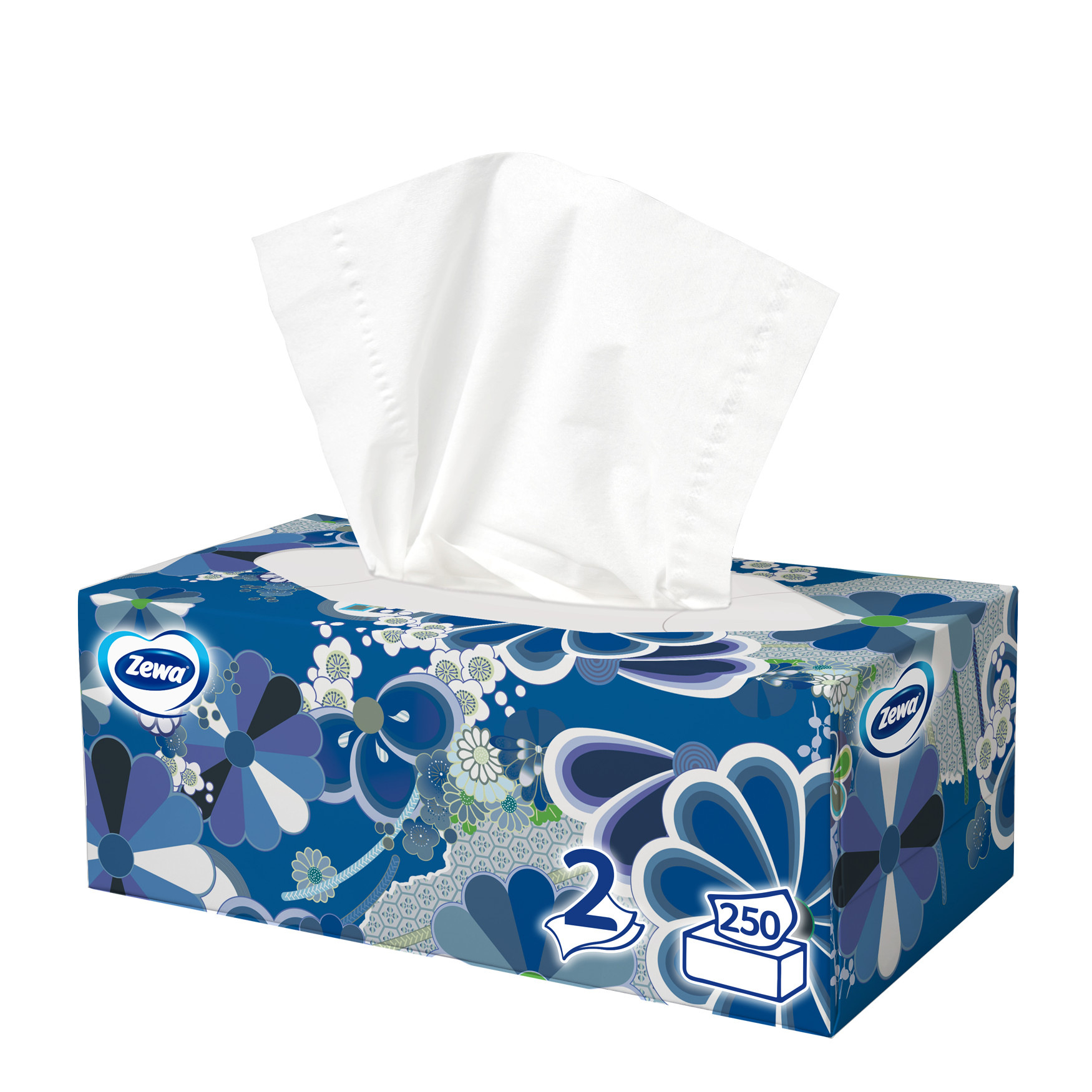 

Салфетки бумажные в коробке Zewa Everyday, 2 слоя, 250 шт дизайн в ассортименте