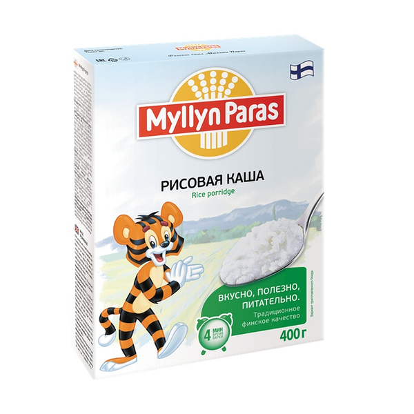 Каша рисовая из отборных хлопьев Myllyn Paras 400 г