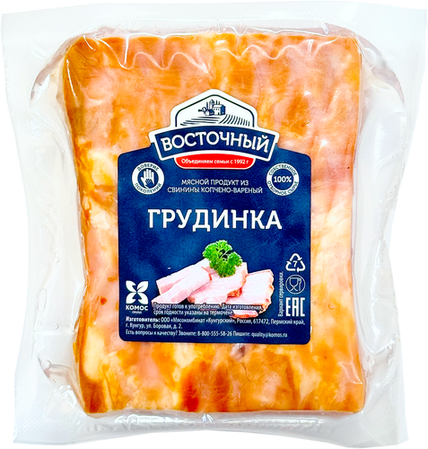 

Грудинка Восточный из свинины варено-копченая 330 г