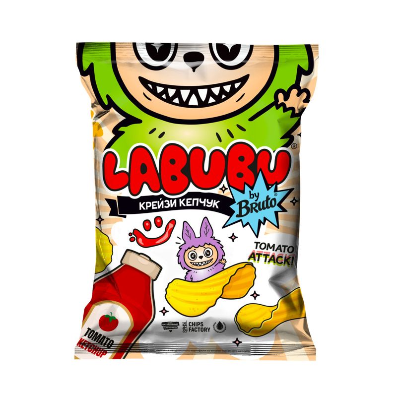 

Чипсы картофельные Bruto Крейзи кепчук со вкусом томатного кетчупа 75 г