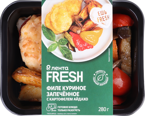 

Филе куриное Лента Fresh запеченное с картофелем айдахо, 280 г
