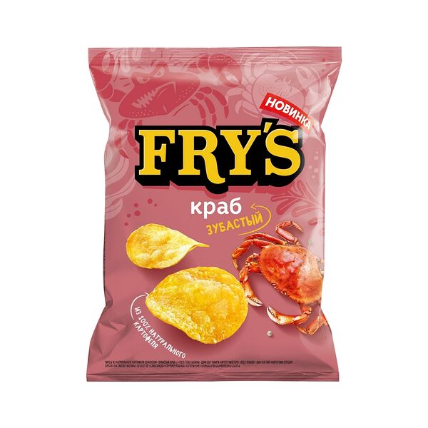 Чипсы Фрайс из натур картофеля вк зубастый краб 70г