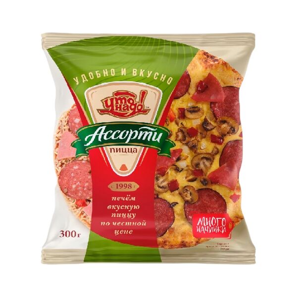 Пицца ассорти Морозпродукт Что надо 300г