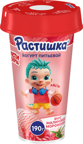 

Йогурт питьевой Растишка Малиновое мороженое 2.8% 190 г