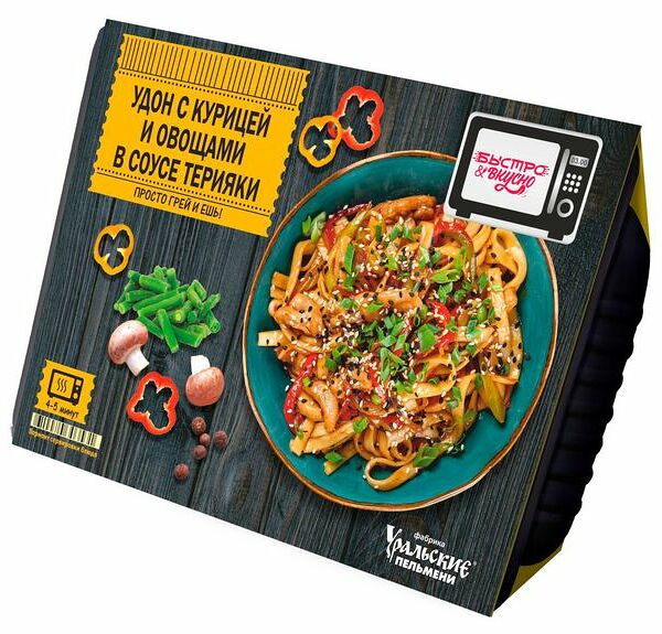 Удон Быстро&Вкусно с курицей и овощами замороженный 250 г