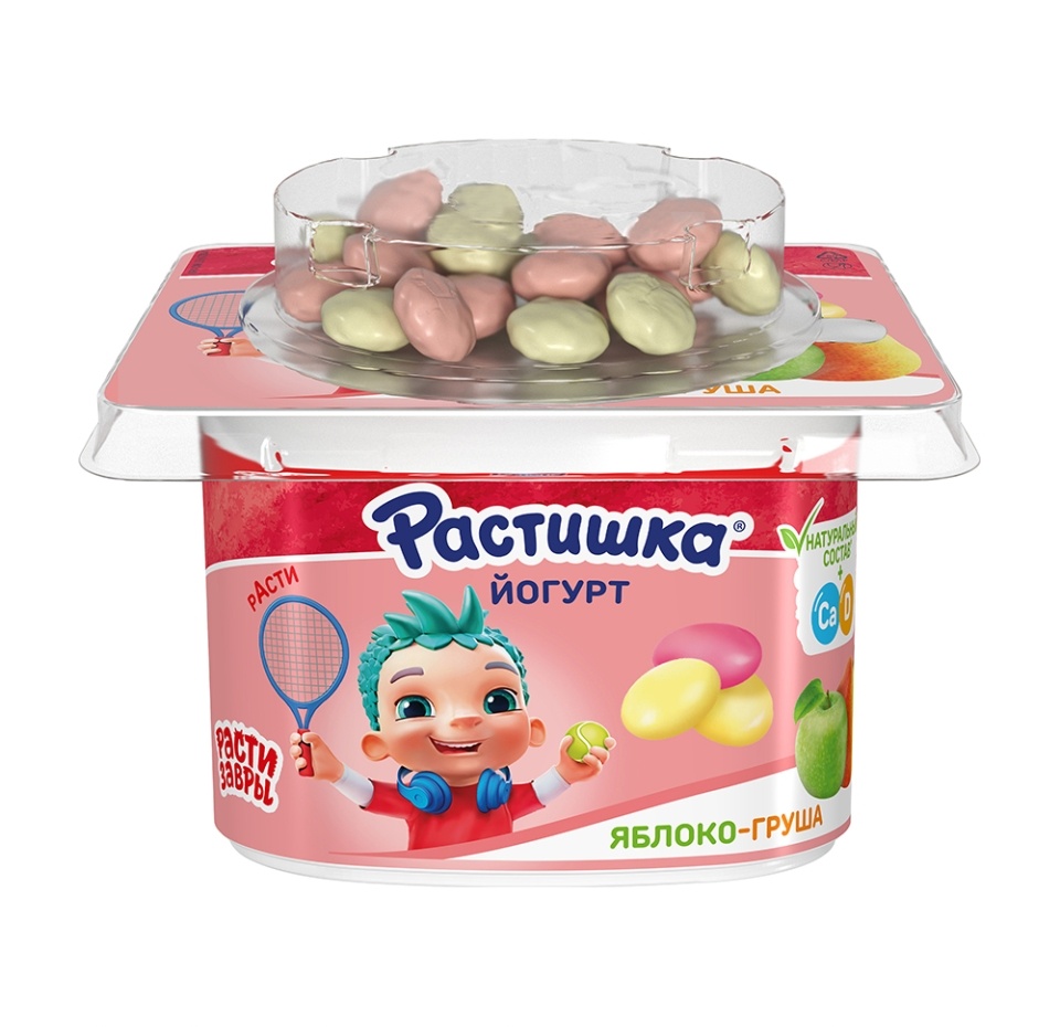 

Йогурт Растишка с яблоком, грушей и печеньем 3% 118 г
