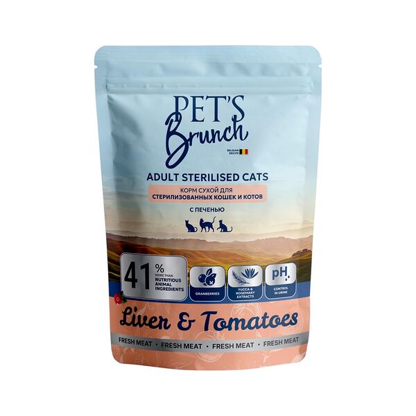 Корм сухой д/взрослых стерилизованных кошек и котов с 6 мес 200г