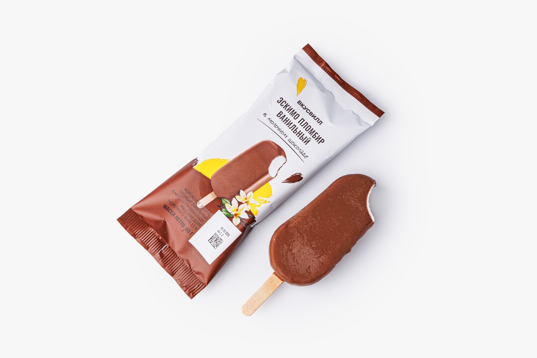 

Эскимо пломбир Вкусвилл ванильный в молочном шоколаде 80 г