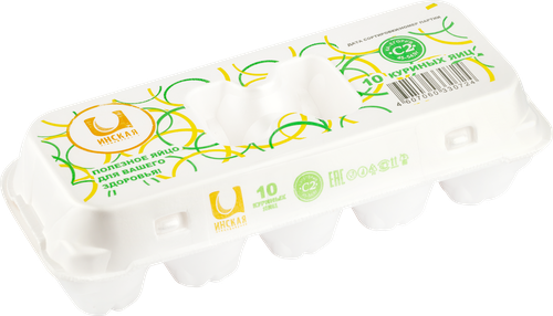 

Яйцо куриное ИНСКАЯ ПТФ C2, 10шт