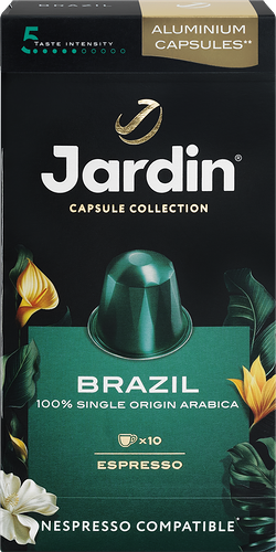 Кофе молотый в капсулах Jardin Бразилия, 10 капсул